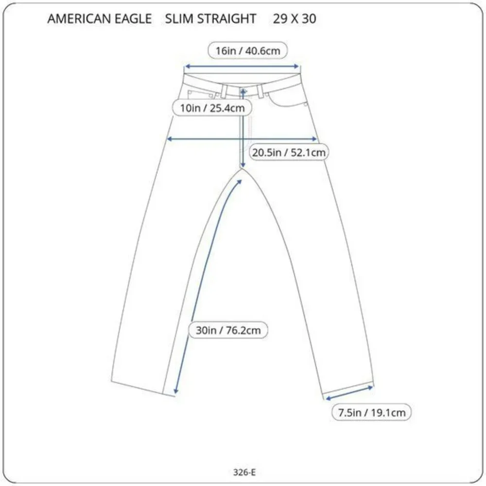 American‎ Eagle Slim Straight Jeans Destroyed Distressed 29 x 30